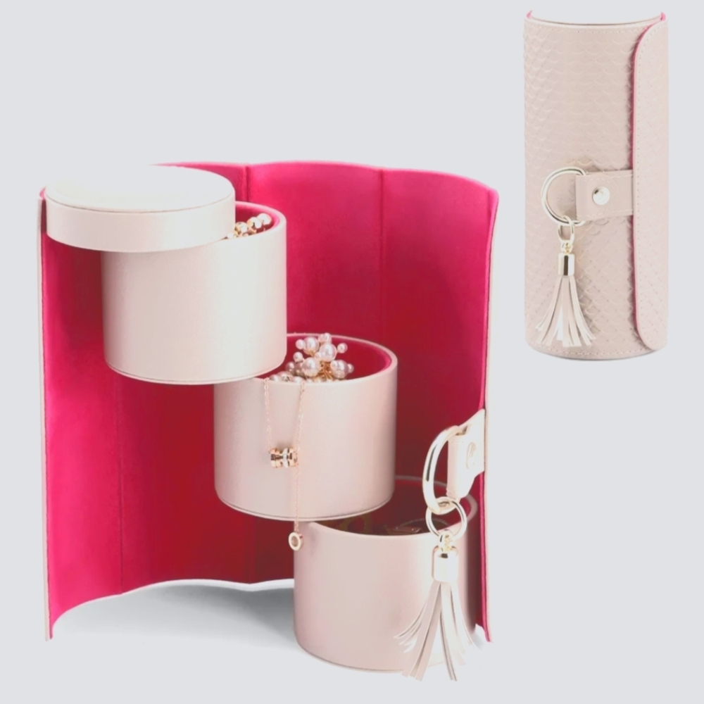 Travel Jewelry Roll Box Organizer